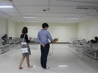 การตรวจวัด,PM,2.5,ภายในอาคารศูนย์บรรณสารและสื่อการศึกษา,โดยทีมอาจารย์สาขาวิชาอาชีวอนามัยและความปลอดภัย,มหาวิทยาลัยพะเยา