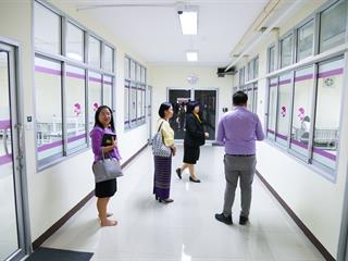 คณะผู้บริหารมหาวิทยาลัยพะเยา,ลงพื้นที่,SAFE,ZONE,,ศูนย์บรรณสารและสื่อการศึกษา