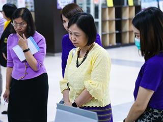 คณะผู้บริหารมหาวิทยาลัยพะเยา,ลงพื้นที่,SAFE,ZONE,,ศูนย์บรรณสารและสื่อการศึกษา