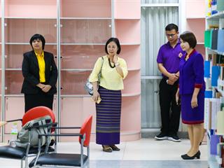 คณะผู้บริหารมหาวิทยาลัยพะเยา,ลงพื้นที่,SAFE,ZONE,,ศูนย์บรรณสารและสื่อการศึกษา