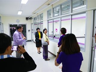 คณะผู้บริหารมหาวิทยาลัยพะเยา,ลงพื้นที่,SAFE,ZONE,,ศูนย์บรรณสารและสื่อการศึกษา