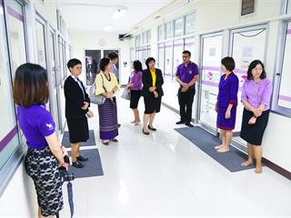 คณะผู้บริหารมหาวิทยาลัยพะเยา,ลงพื้นที่,SAFE,ZONE,,ศูนย์บรรณสารและสื่อการศึกษา