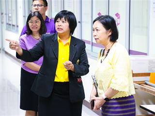 คณะผู้บริหารมหาวิทยาลัยพะเยา,ลงพื้นที่,SAFE,ZONE,,ศูนย์บรรณสารและสื่อการศึกษา