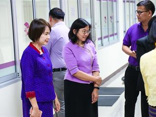 คณะผู้บริหารมหาวิทยาลัยพะเยา,ลงพื้นที่,SAFE,ZONE,,ศูนย์บรรณสารและสื่อการศึกษา