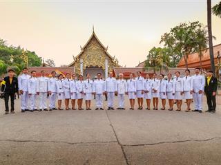 อธิการบดีมหาวิทยาลัยพะเยา,พร้อมคณะผู้บริหาร,เข้าร่วมกับจังหวัดพะเยา,ประกอบพิธีพลีกรรมตักน้ำศักดิ์สิทธิ์