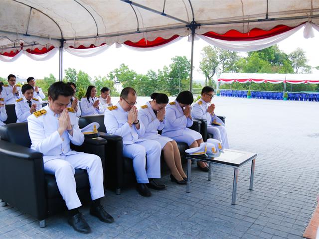 อธิการบดีมหาวิทยาลัยพะเยา,นำคณะผู้บริหาร,คณาจารย์,เจ้าหน้าที่,ประกอบพิธีทำบุญอุทิศถวายเป็นพระราชกุศลแด่ดวงพระวิญญาณสมเด็จพระนเรศวรมหาราช,เนื่องใน,“วันคล้ายวันสวรรคตสมเด็จพระนเรศวรมหาราช”,ประจำปีพุทธศักราช,2562