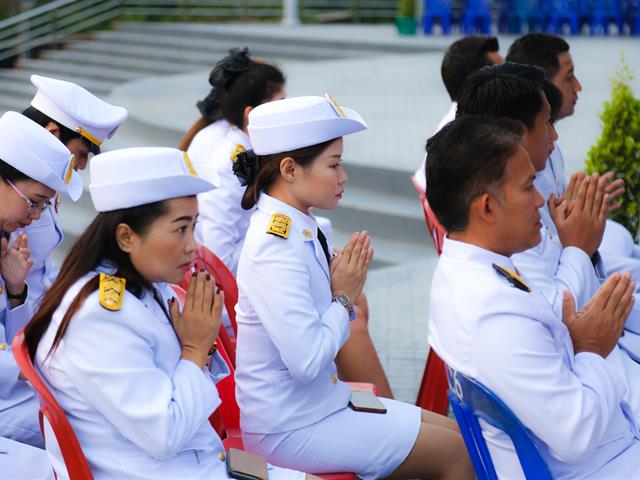 อธิการบดีมหาวิทยาลัยพะเยา,นำคณะผู้บริหาร,คณาจารย์,เจ้าหน้าที่,ประกอบพิธีทำบุญอุทิศถวายเป็นพระราชกุศลแด่ดวงพระวิญญาณสมเด็จพระนเรศวรมหาราช,เนื่องใน,“วันคล้ายวันสวรรคตสมเด็จพระนเรศวรมหาราช”,ประจำปีพุทธศักราช,2562