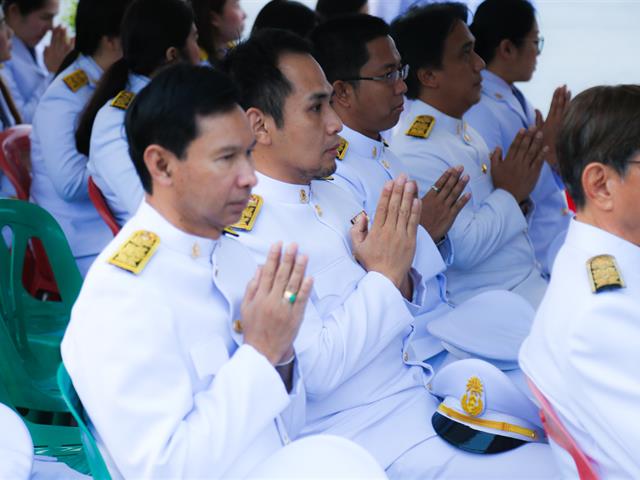 อธิการบดีมหาวิทยาลัยพะเยา,นำคณะผู้บริหาร,คณาจารย์,เจ้าหน้าที่,ประกอบพิธีทำบุญอุทิศถวายเป็นพระราชกุศลแด่ดวงพระวิญญาณสมเด็จพระนเรศวรมหาราช,เนื่องใน,“วันคล้ายวันสวรรคตสมเด็จพระนเรศวรมหาราช”,ประจำปีพุทธศักราช,2562