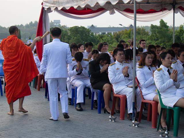 คณะศิลปศาสตร์,เข้าร่วมพิธีทำบุญและประกอบพิธีวางพวงมาลา,,เนื่องในวันคล้ายวันสวรรคตสมเด็จพระนเรศวรมหาราช,ประจำปี,2562
