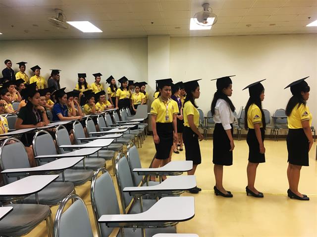 คณะพยาบาลศาสตร์,ฝึกซ้อมบัณฑิตคณะพยาบาลศาสตร์,มหาวิทยาลัยพะเยา,เพื่อเตรียมความพร้อมบัณฑิตเข้ารับพระราชทานปริญญญาบัตร,ประจำปีการศึกษา,2560