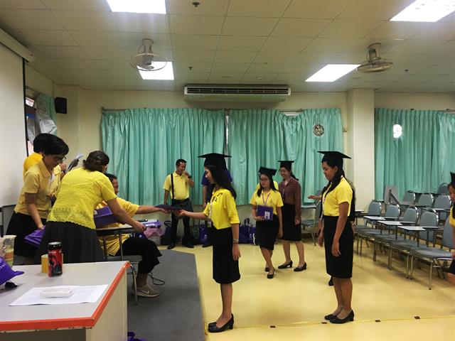 คณะพยาบาลศาสตร์,ฝึกซ้อมบัณฑิตคณะพยาบาลศาสตร์,มหาวิทยาลัยพะเยา,เพื่อเตรียมความพร้อมบัณฑิตเข้ารับพระราชทานปริญญญาบัตร,ประจำปีการศึกษา,2560