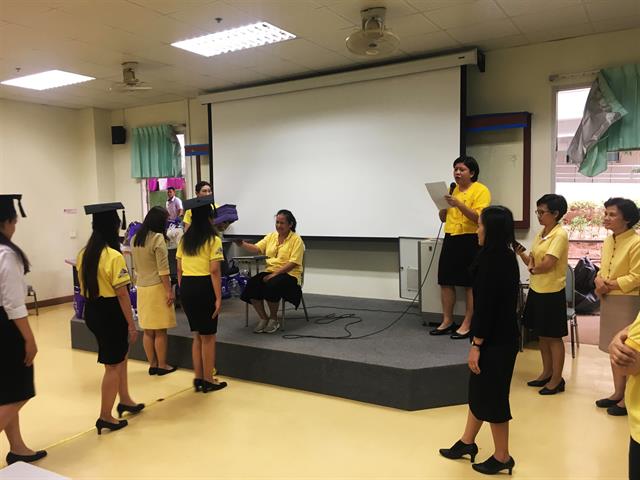 คณะพยาบาลศาสตร์,ฝึกซ้อมบัณฑิตคณะพยาบาลศาสตร์,มหาวิทยาลัยพะเยา,เพื่อเตรียมความพร้อมบัณฑิตเข้ารับพระราชทานปริญญญาบัตร,ประจำปีการศึกษา,2560