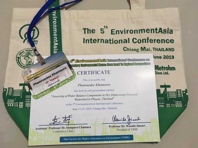 นิสิต,SEEN,เข้าร่วมนำเสนอผลงานแบบ,Oral,Presentation,ในงานประชุมวิชาการระดับนานาชาติ,The,5th,EnvironmentAsia,International,Conference,(EnvironmentAsia,2019)