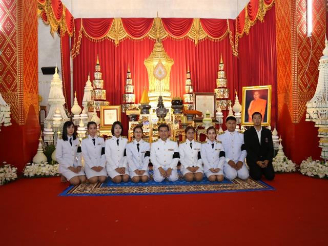 ผู้บริหาร,ม.,พะเยา,พร้อมด้วยบุคลากร,ร่วมพิธีธรรม,สวดอภิธรรม,พระอุบาลีคุณูปมาจารย์
