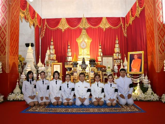 ผู้บริหาร,ม.,พะเยา,พร้อมด้วยบุคลากร,ร่วมพิธีธรรม,สวดอภิธรรม,พระอุบาลีคุณูปมาจารย์
