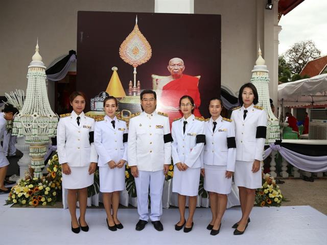 ผู้บริหาร,ม.,พะเยา,พร้อมด้วยบุคลากร,ร่วมพิธีธรรม,สวดอภิธรรม,พระอุบาลีคุณูปมาจารย์
