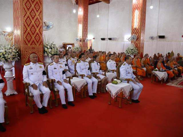 ผู้บริหาร,ม.,พะเยา,พร้อมด้วยบุคลากร,ร่วมพิธีธรรม,สวดอภิธรรม,พระอุบาลีคุณูปมาจารย์