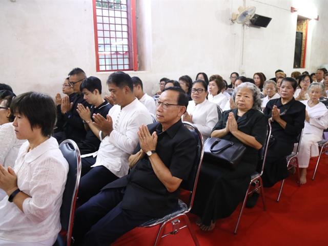 คณะผู้บริหารมหาวิทยาลัยพะเยาร่วมพิธีสวดอภิธรรมพระอุบาลีคุณูปมาจารย์,(ปวง,ธมฺมปฺโญ),,