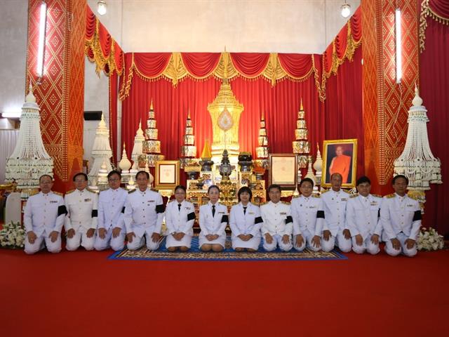 คณะผู้บริหารมหาวิทยาลัยพะเยาร่วมพิธีสวดอภิธรรมพระอุบาลีคุณูปมาจารย์,(ปวง,ธมฺมปฺโญ),,