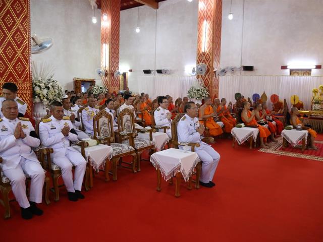 คณะผู้บริหารมหาวิทยาลัยพะเยาร่วมพิธีสวดอภิธรรมพระอุบาลีคุณูปมาจารย์,(ปวง,ธมฺมปฺโญ),,