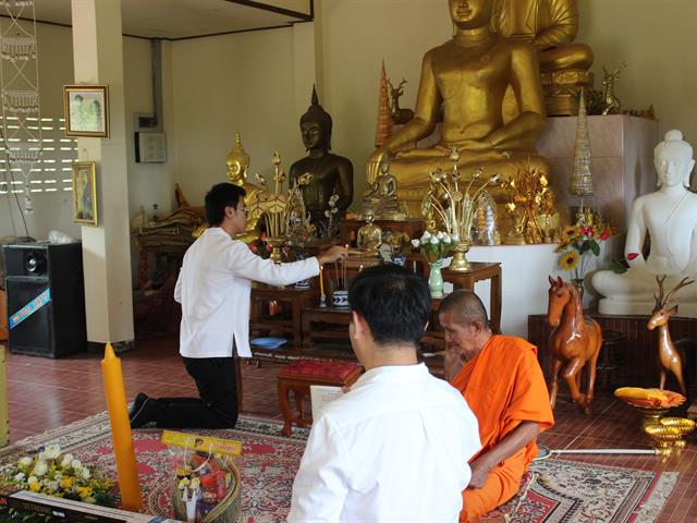 ศูนย์บรรณสารและสื่อการศึกษา,มหาวิทยาลัยพะเยา,ถวายเทียนพรรษา,,ณ,สำนักสงฆ์สันทุ่งเอี้ยง,ตำบลแม่กา,อำเภอเมือง,จังหวัดพะเยา