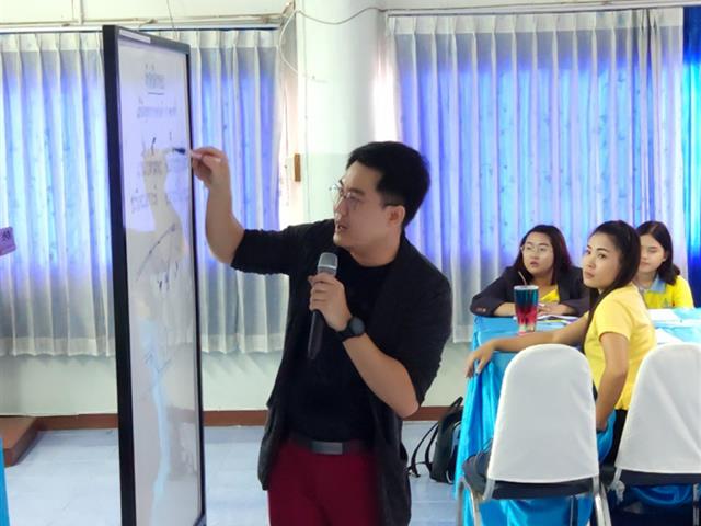 ผู้ช่วยคณบดีฝ่ายบริการวิชาการคณะศิลปศาสตร์,ได้รับเชิญเป็นวิทยากร,อบรมโครงการ,“พัฒนาศักยภาพการเรียนการสอนภาษาไทย,เกี่ยวกับการอ่านรู้เรื่องของนักเรียนชั้นประถมศึกษาปีที่,1”