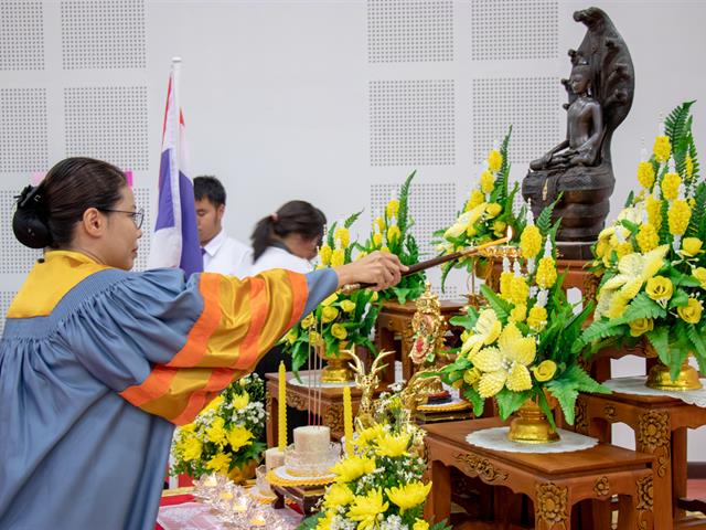 คณะศิลปศาสตร์จัดพิธีไหว้ครู,“กราบคุรุปูจา,ครูบาอาจารย์เจ้า”,ประจำปีการศึกษา,๒๕๖๒