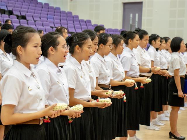 คณะศิลปศาสตร์จัดพิธีไหว้ครู,“กราบคุรุปูจา,ครูบาอาจารย์เจ้า”,ประจำปีการศึกษา,๒๕๖๒