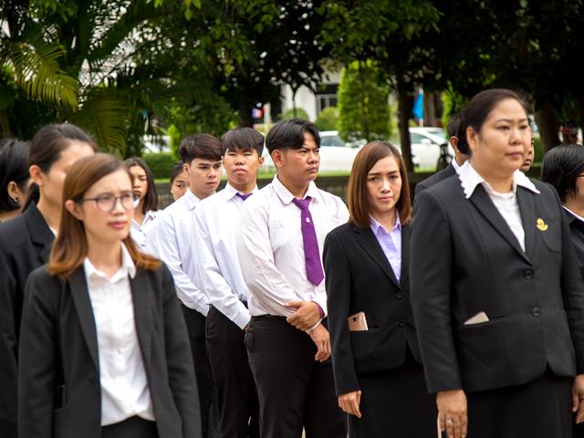 มหาวิทยาลัยพะเยา,เข้าร่วมพิธีบำเพ็ญกุศลทางศาสนา,และร่วมวางพวงมาลา,เนื่องในวันรพี,ประจำปี,2562,ณ,ศาลจังหวัดพะเยา