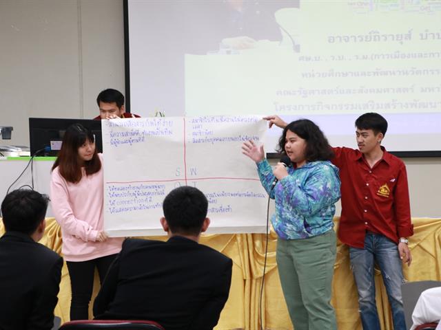 คณะรัฐศาสตร์และสังคมศาสตร์,มหาวิทยาลัยพะเยา,ดำเนินการจัดโครงการกิจกรรมเสริมสร้างพัฒนานิสิต,สาขาวิชารัฐศาสตร์