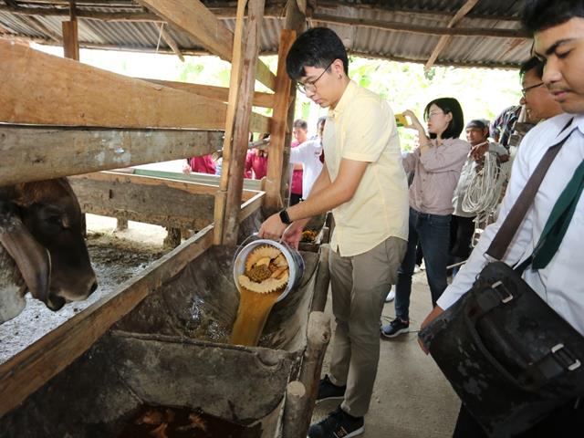 รศ.ดร.,สมบูรณ์,อนันตลาโภชัย,ผู้ทรงคุณวุฒิ,คณะวิทยาศาสตร์,บรรยายให้ความรู้,โครงการอบรมการทำอาหารโค,จากวัสดุเหลือใช้ทางการเกษตร