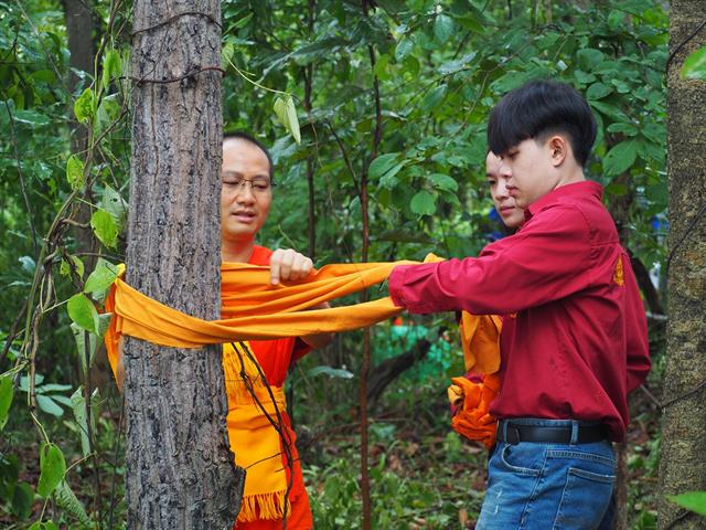 คณะรัฐศาสตร์และสังคมศาสตร์,มหาวิทยาลัยพะเยา,จัดโครงการบวชต้นไม้,เพื่ออนุรักษ์ป่า,อนุรักษ์น้ำ,:,จากแรงศรัทธาสู่การบวชป่าชุมชน