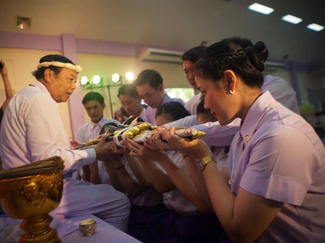 สาขาวิชาศิลปะการแสดง,ได้จัดพิธีไหว้ครูและครอบครูนาฏศิลป์ไทย,ประจำปีการศึกษา,2562,