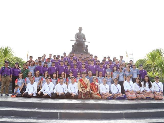 รศ.ดร.สุรศักดิ์,เสาแก้ว,คณบดีคณะเภสัชศาสตร์,พร้อมคณาจารย์,เข้าร่วมงานประเพณีเดินเข้า,ม.,ประจำปี,2562