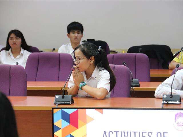 ต้อนรับคณะศึกษาดูงาน,จากวิทยาลัยนานาชาติ,มหาวิทยาลัยนเรศวร