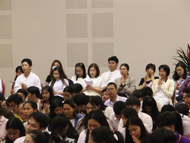 กองกิจการนิสิตเข้าร่วมโครงการธรรมะสุขใจ,,เพื่อพัฒนาคุณธรรม,จริยธรรมของบุคลากรในองค์กร,