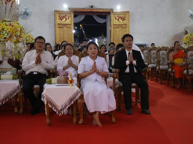 มหาวิทยาลัยพะเยา,ร่วมสวดพิธีสวดพระอภิธรรม,บำเพ็ญกุศลถวาย,พระอุบาลีคุณูปมาจารย์,(ปวง,ธมฺมปญฺญมหาเถร,ป.ธ.๕),ณ,วิหารวัดศรีโคมคำ,อ.เมือง,จ.พะเยา