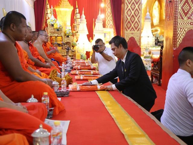 มหาวิทยาลัยพะเยา,ร่วมสวดพิธีสวดพระอภิธรรม,บำเพ็ญกุศลถวาย,พระอุบาลีคุณูปมาจารย์,(ปวง,ธมฺมปญฺญมหาเถร,ป.ธ.๕),ณ,วิหารวัดศรีโคมคำ,อ.เมือง,จ.พะเยา
