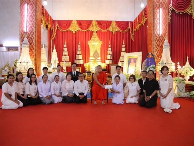 มหาวิทยาลัยพะเยา,ร่วมสวดพิธีสวดพระอภิธรรม,บำเพ็ญกุศลถวาย,พระอุบาลีคุณูปมาจารย์,(ปวง,ธมฺมปญฺญมหาเถร,ป.ธ.๕),ณ,วิหารวัดศรีโคมคำ,อ.เมือง,จ.พะเยา