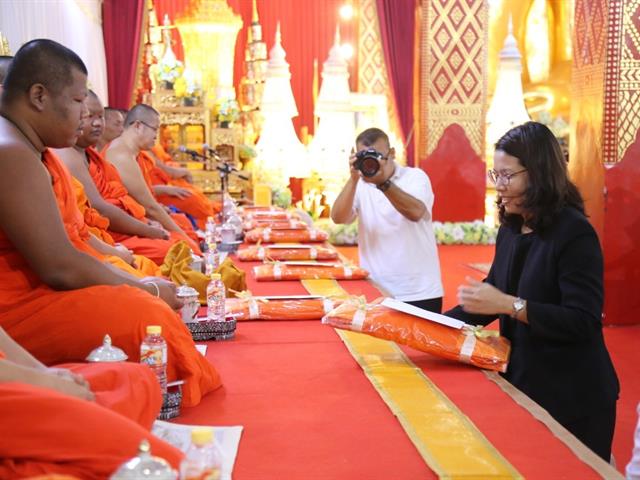 มหาวิทยาลัยพะเยา,ร่วมสวดพิธีสวดพระอภิธรรม,บำเพ็ญกุศลถวาย,พระอุบาลีคุณูปมาจารย์,(ปวง,ธมฺมปญฺญมหาเถร,ป.ธ.๕),ณ,วิหารวัดศรีโคมคำ,อ.เมือง,จ.พะเยา