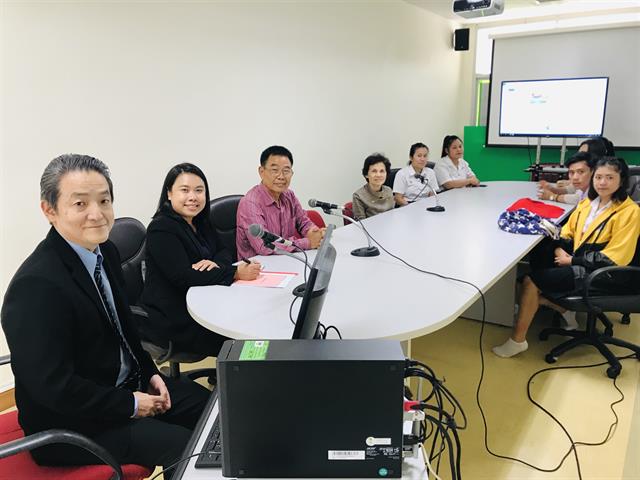 คณะพยาบาลศาสตร์,,ให้การต้อนรับ,คุณโอทานิ,ที่ปรึกษามูลนิธิอีฟ,,และเจ้าหน้าที่มูลนิธิอีฟ,ประเทศญี่ปุ่น