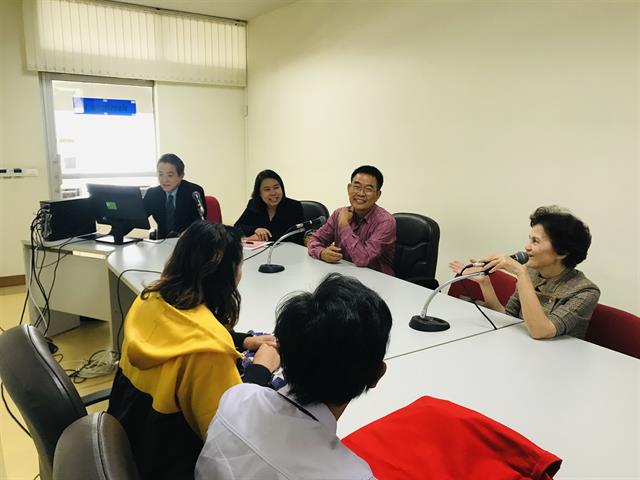 คณะพยาบาลศาสตร์,,ให้การต้อนรับ,คุณโอทานิ,ที่ปรึกษามูลนิธิอีฟ,,และเจ้าหน้าที่มูลนิธิอีฟ,ประเทศญี่ปุ่น