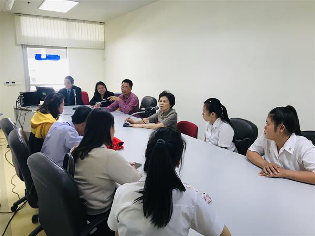 คณะพยาบาลศาสตร์,,ให้การต้อนรับ,คุณโอทานิ,ที่ปรึกษามูลนิธิอีฟ,,และเจ้าหน้าที่มูลนิธิอีฟ,ประเทศญี่ปุ่น