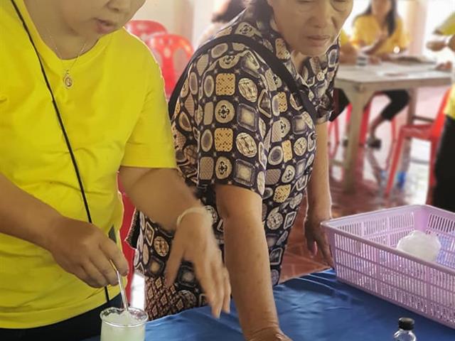 การสาธิตการทำ,hand,cream,จากข้าวไรท์เบอรี่,