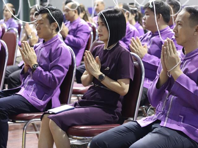 กองกิจการนิสิตและกองพัฒนาคุณภาพนิสิตฯ,ร่วมจัดพิธีทำบุญกอง