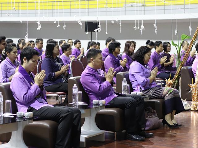 กองกิจการนิสิตและกองพัฒนาคุณภาพนิสิตฯ,ร่วมจัดพิธีทำบุญกอง