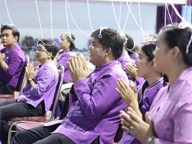กองกิจการนิสิตและกองพัฒนาคุณภาพนิสิตฯ,ร่วมจัดพิธีทำบุญกอง