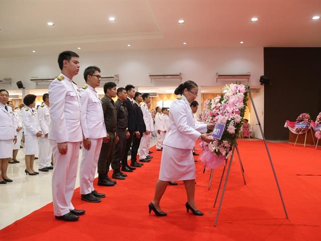 มหาวิทยาลัยพะเยาเข้าร่วมพิธีบำเพ็ญกุศล,วางพวงมาลาและถวายบังคม,น้อมรำลึกในพระมหากรุณาธิคุณ,เนื่องในวันปิยมหาราช,ประจำปี,2562
