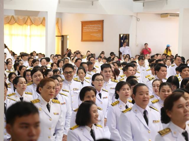 มหาวิทยาลัยพะเยาเข้าร่วมพิธีบำเพ็ญกุศล,วางพวงมาลาและถวายบังคม,น้อมรำลึกในพระมหากรุณาธิคุณ,เนื่องในวันปิยมหาราช,ประจำปี,2562
