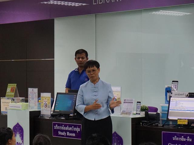 ศูนย์บรรณสารและการเรียนรู้,ต้อนรับคณะศึกษาดูงาน,จากโรงเรียนฮอดพิทยาคม,จังหวัดเชียงใหม่